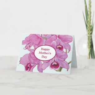 Carte de fête des mères photo orchidées