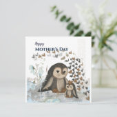 Carte de fête des mères pingouin (Debout devant)