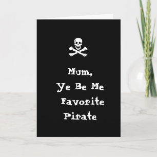 Carte de fête des mères pirate