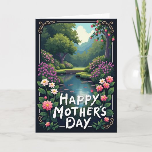 Carte de fête des mères Pixel Garden (Devant)