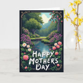 Carte de fête des mères Pixel Garden (Fleur jaune)