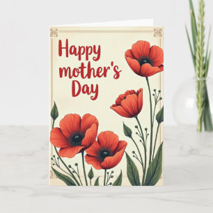Carte de fête des mères Poppy Blossom