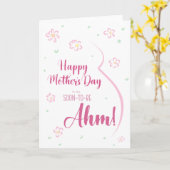 Carte de fête des mères pour Ahm enceinte (Fleur jaune)