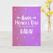 Carte de fête des mères pour Bába (Fleur jaune)