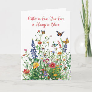 Carte de Fête des Mères pour Belle-Mère avec Fleur