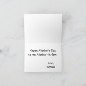 Carte de Fête des Mères pour Belle-Mère - Roses Ja (Intérieur)