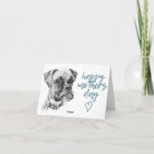 Carte de fête des mères pour chien Boxer (Dos)