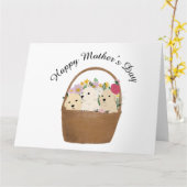 Carte de fête des mères pour chiens (Fleur jaune)