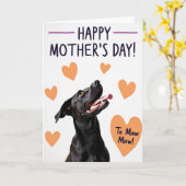 Carte de Fête des Mères pour Chiens Douce (Fleur jaune)