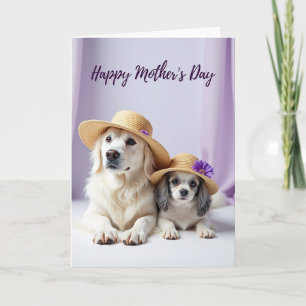 Carte de fête des mères pour chiens doux