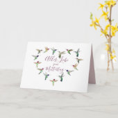 Carte de fête des mères pour colibris (Fleur jaune)