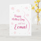 Carte de fête des mères pour Eema enceinte (Fleur jaune)