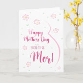 Carte de fête des mères pour enceintes (Fleur jaune)