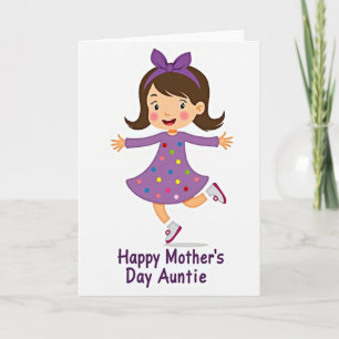 Carte de fête des mères pour fille joyeuse