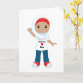 Carte de fête des mères pour fille musulmane (Fleur jaune)