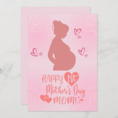 Carte de fête des mères pour future maman (Devant / Derrière)