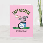 Carte de Fête des Mères pour Golfeuse - Lady Golfe (Devant)