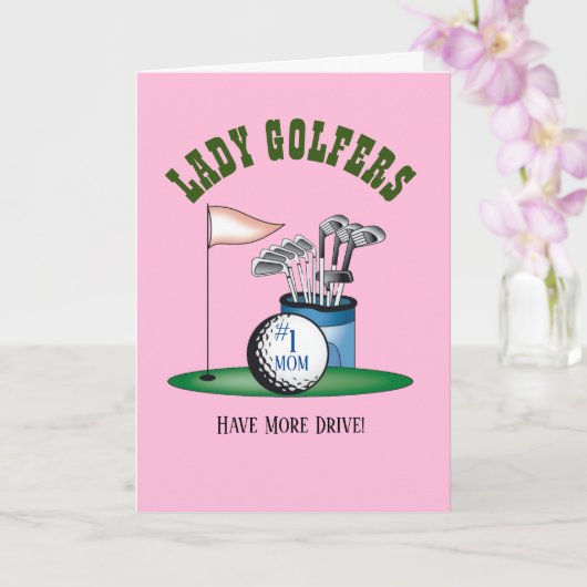 Carte de Fête des Mères pour Golfeuse - Lady Golfe (Orchidée)