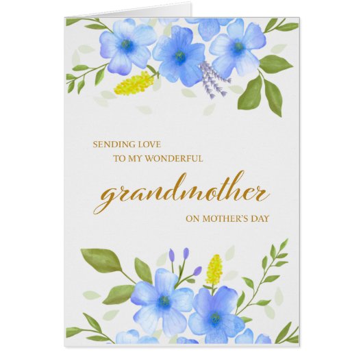 Carte de fête des mères pour grand-mère (Devant)