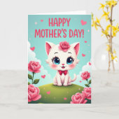 Carte de fête des mères pour Kitty adorée (Fleur jaune)
