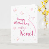 Carte de fête des mères pour la femme enceinte Nën (Fleur jaune)