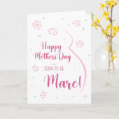 Carte de fête des mères pour la mère enceinte (Fleur jaune)