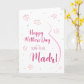 Carte de fête des mères pour la mère enceinte Madr (Fleur jaune)