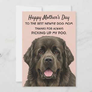 Carte de fête des mères pour le chien Newfie Maman