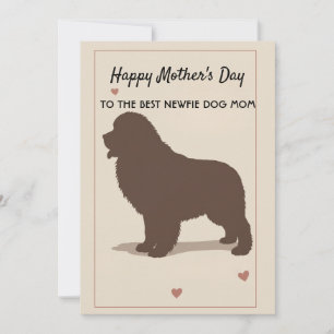 Carte de fête des mères pour le chien Newfie Maman