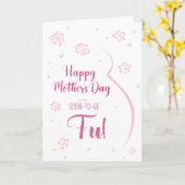 Carte de fête des mères pour les femmes enceintes (Fleur jaune)