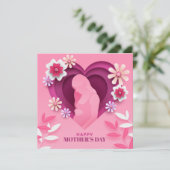 Carte de fête des mères pour les futures mères (Debout devant)