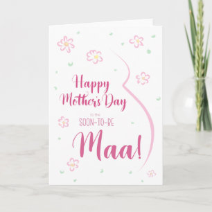 Carte de fête des mères pour Maa enceinte