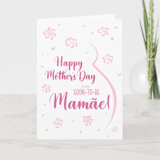 Carte de fête des mères pour Mamãe enceinte (Devant)