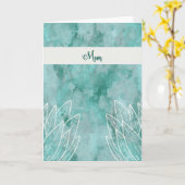 Carte de Fête des Mères pour Maman Turquoise avec  (Fleur jaune)