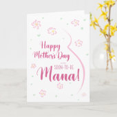 Carte de fête des mères pour Mana enceinte (Fleur jaune)