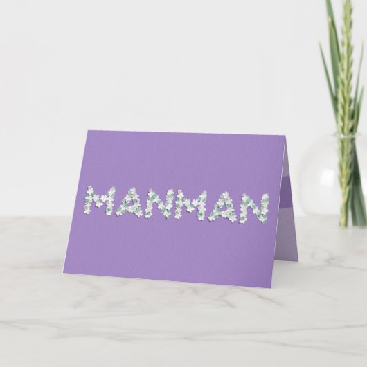 Carte de fête des mères pour Manman (Devant)