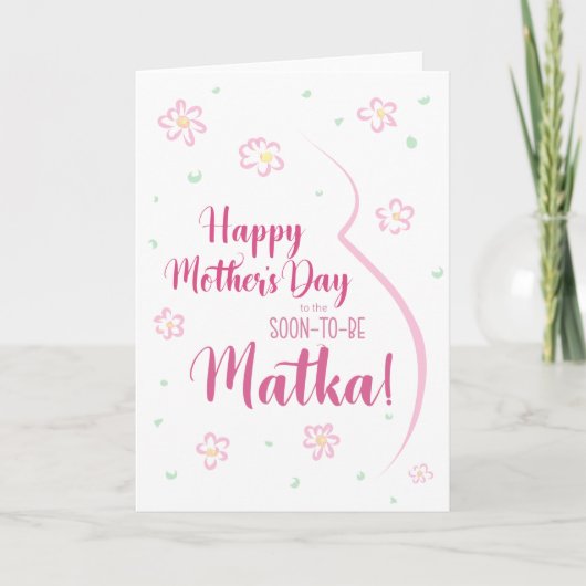 Carte de fête des mères pour Matka enceinte (Devant)