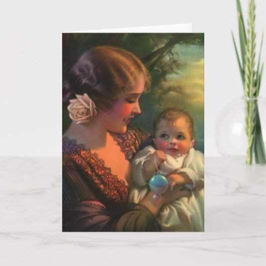 Carte de fête des mères pour mère et bébé (Devant)