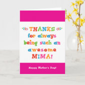 Carte de fête des mères pour Mima (Fleur jaune)