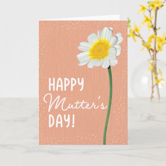 Carte de fête des mères pour Mutter (Fleur jaune)