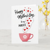 Carte de Fête des Mères pour Nièce (Fleur jaune)