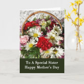 Carte de fête des mères pour soeur (Fleur jaune)