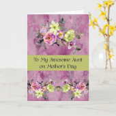Carte de Fête des Mères pour Tante Awesome avec Fl (Fleur jaune)