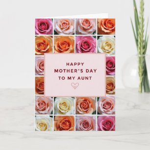 Carte de Fête des Mères pour Tante Florale