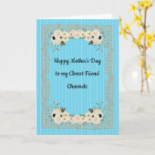 Carte de fête des mères pour un ami proche (Fleur jaune)