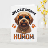 Carte de fête des mères pour une chienne cool (Fleur jaune)