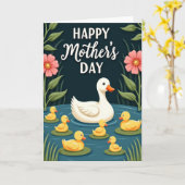 Carte de fête des mères pour une douce canette (Fleur jaune)