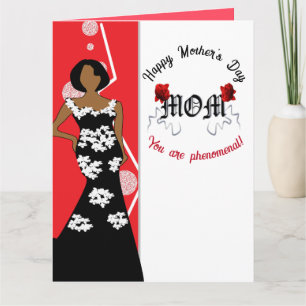 Carte de fête des mères pour une maman afro-améric