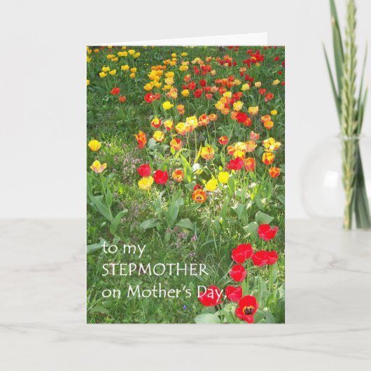 Carte de Fête des Mères pour une Stepmère - 'Tulip (Devant)