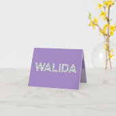 Carte de fête des mères pour Walida (Fleur jaune)